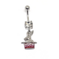 Piercing Ombelico  1x  con Brillantini Swarowsky (Certificato)