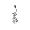 Piercing Ombelico con Brillantini Swarowsky (Certificato)